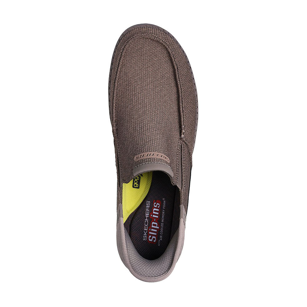 Mens slip on skechers memory foam best sale