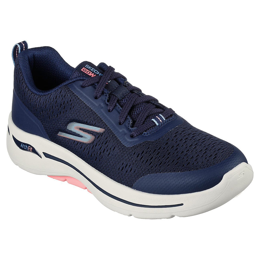 Skechers Women GOwalk Arch Fit | Lt.Gray/Aqua Shoes – Skechers Malaysia