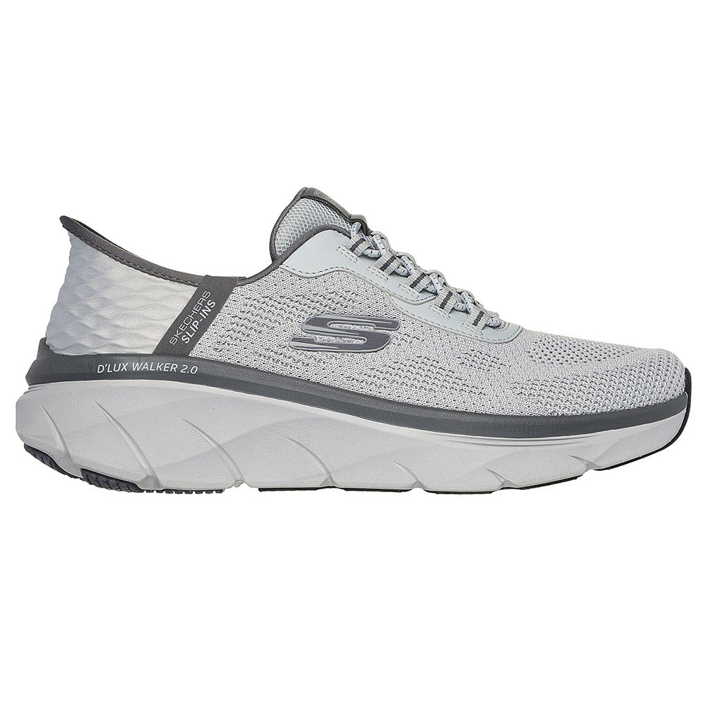 Skechers Men Slip-Ins Sport D'Lux Walker 2.0 | Gray/Charcoal Shoes ...